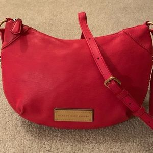 Marc By Marc Jacobs Washed Up Crossbody Purse/Shoulder Bag - Red Lamb Leather